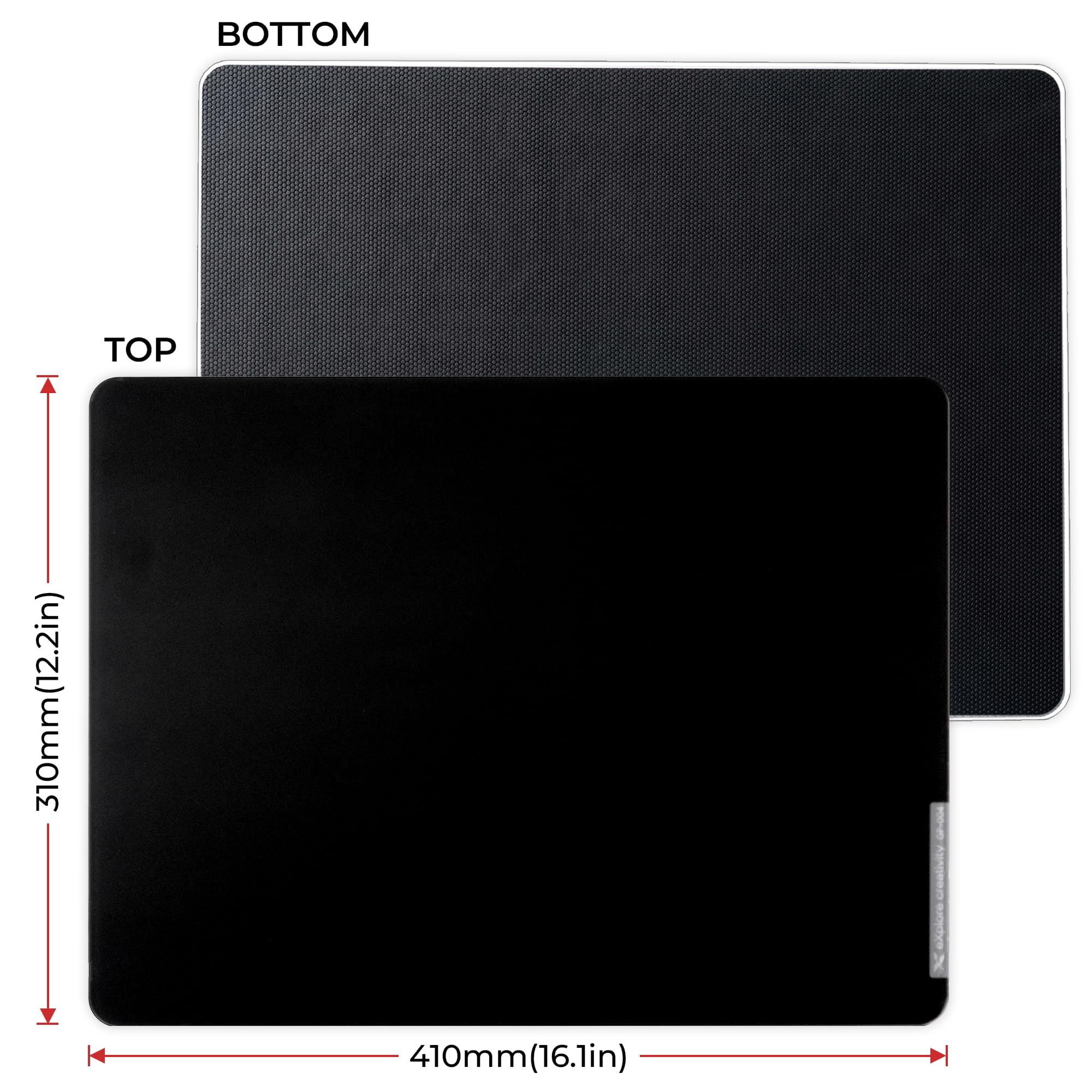Amazon.com: XVX Black Glass Mousepad 4.0, Hard Mouse Pad for